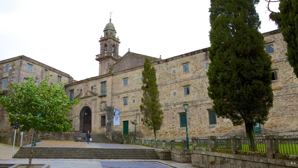 Museo del Pueblo Gallego ofreciendo imágenes de calles y castillo o palacio