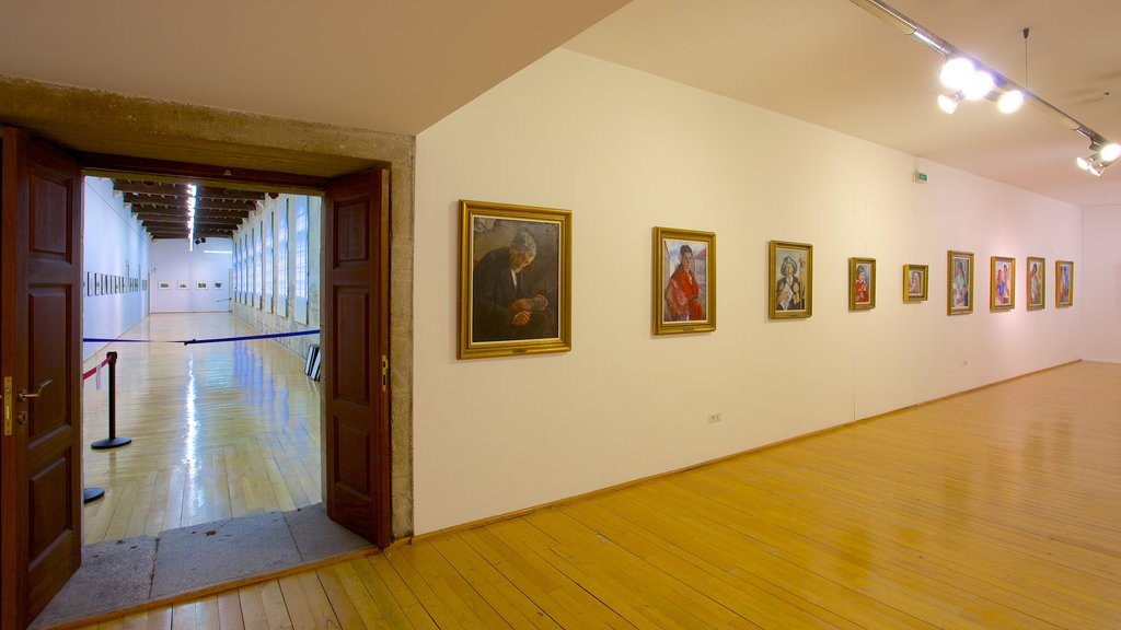 Museo del Pueblo Gallego mostrando arte y vistas interiores