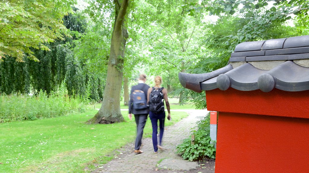 Hortus Botanicus mostrando senderismo o caminata y un jardín