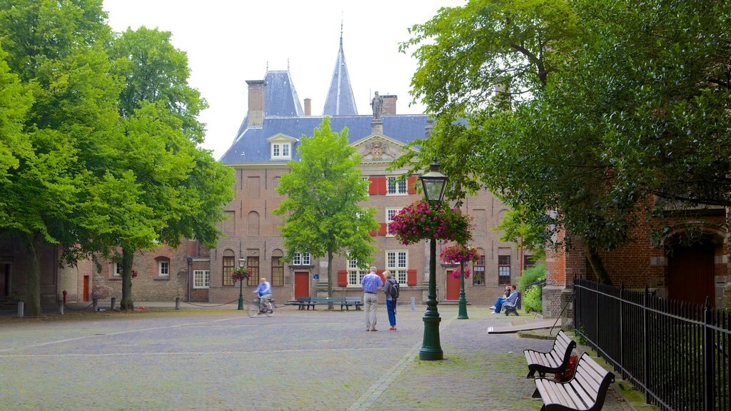 Pieterskerk showing street scenes