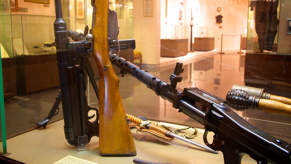 National Museum of History showing military items and interior views