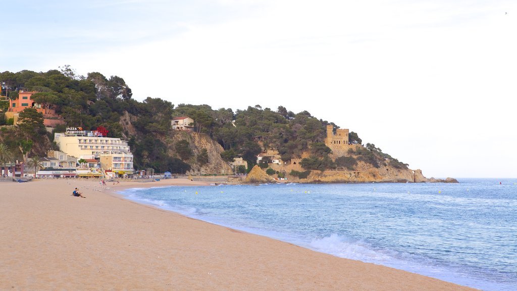 Lloret de Mar Beach showing a sandy beach