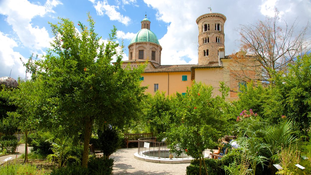 Baptistry of Neon showing a garden