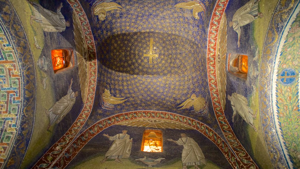 Mausoleum of Galla Placidia showing interior views, religious elements and heritage elements