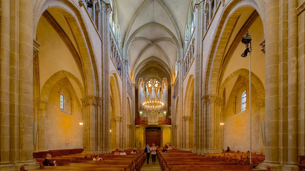 Cathedrale St. Pierre mostrando elementos religiosos, uma igreja ou catedral e vistas internas