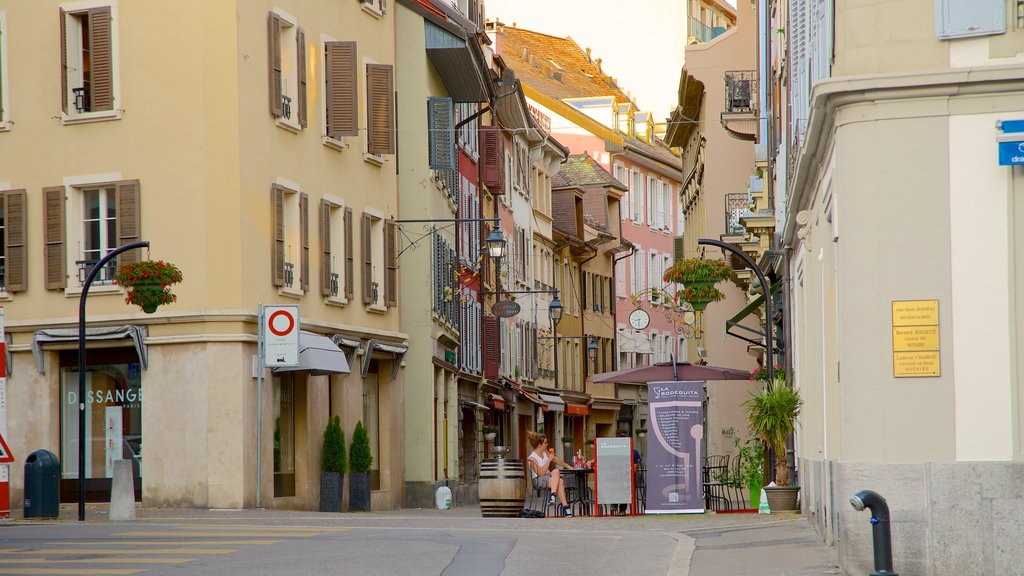 Vevey which includes street scenes