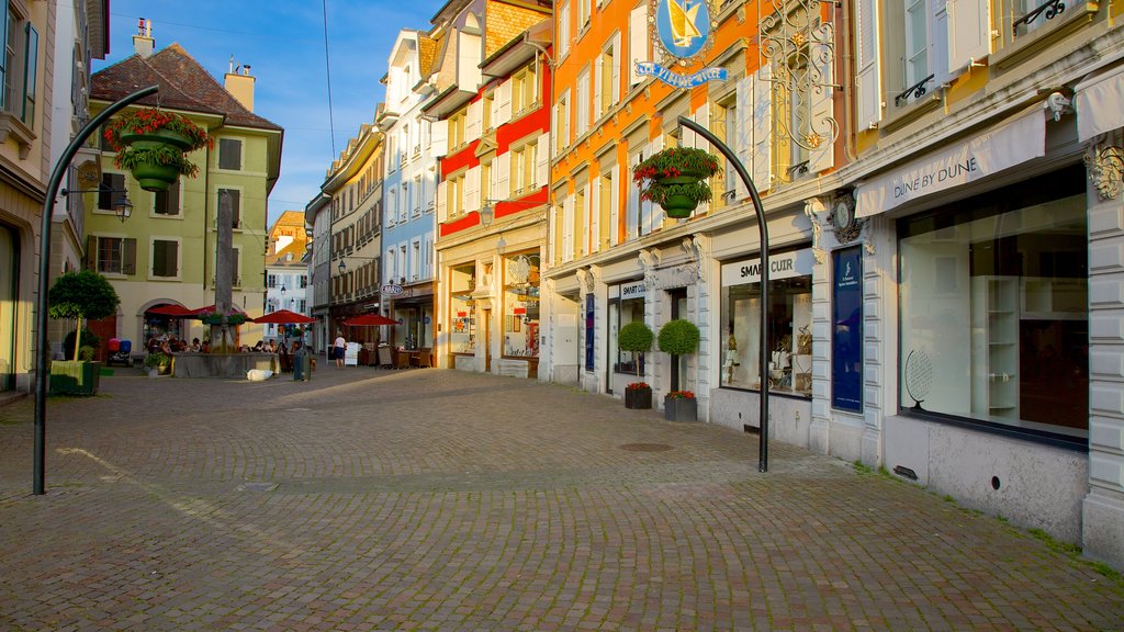 Vevey featuring street scenes