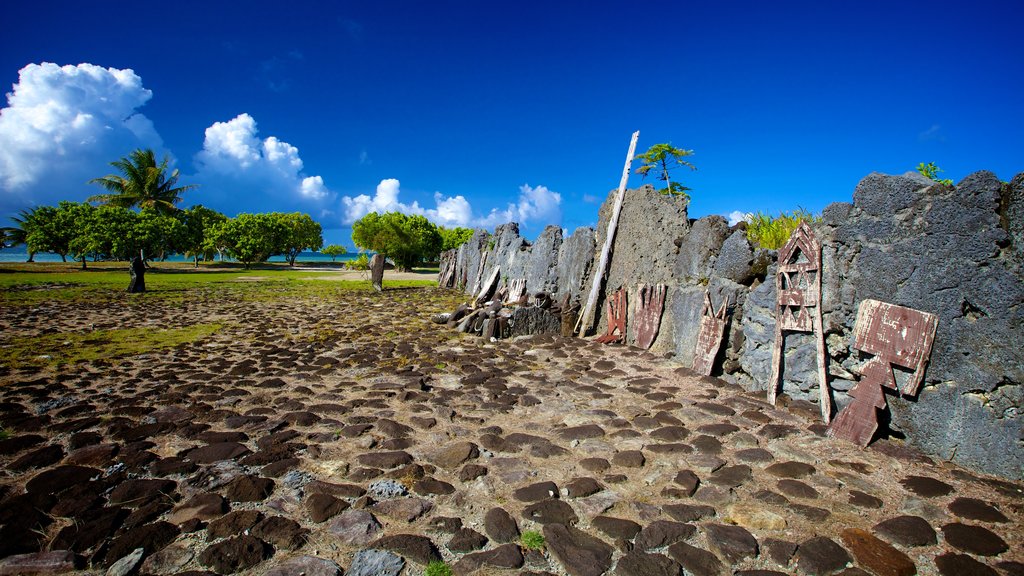 Marae Taputapuatea which includes tranquil scenes