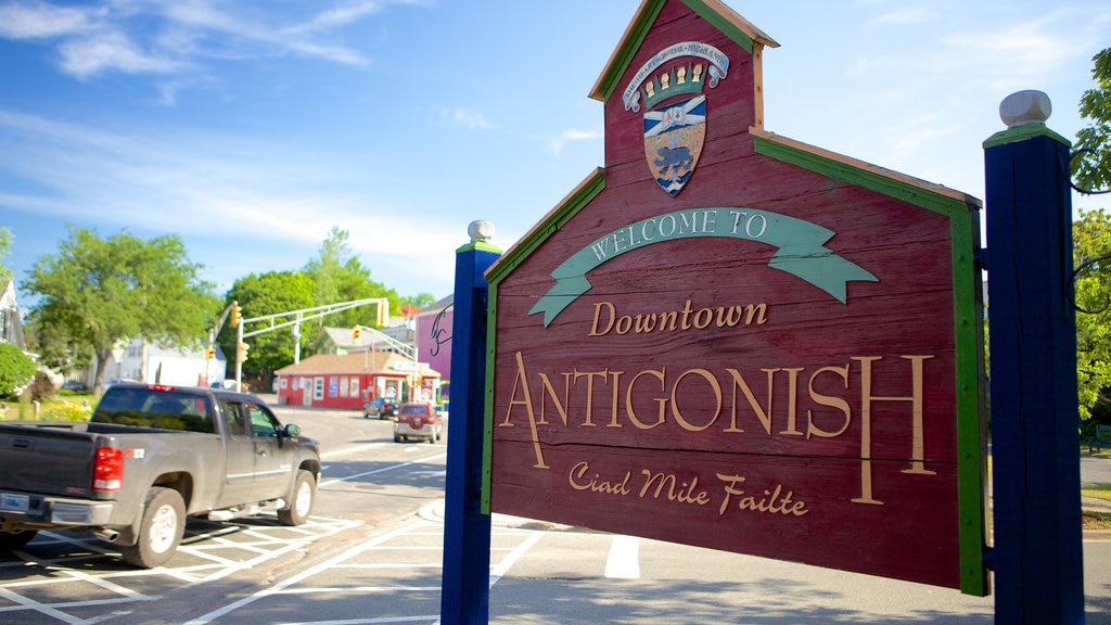 Antigonish showing signage