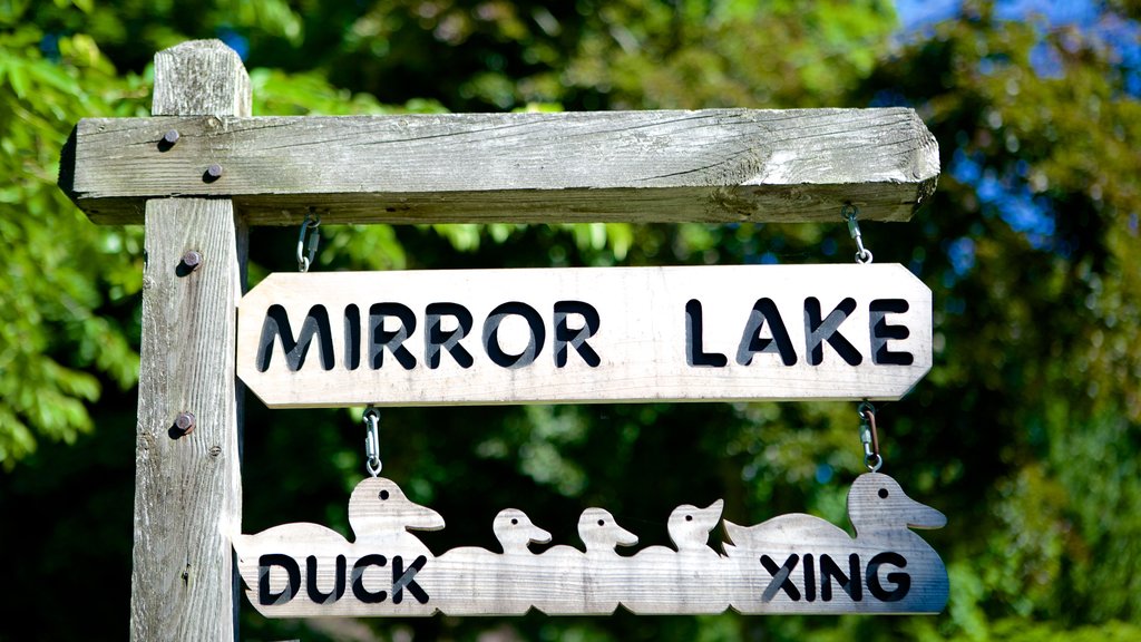 Forest Lawn Cemetery featuring signage