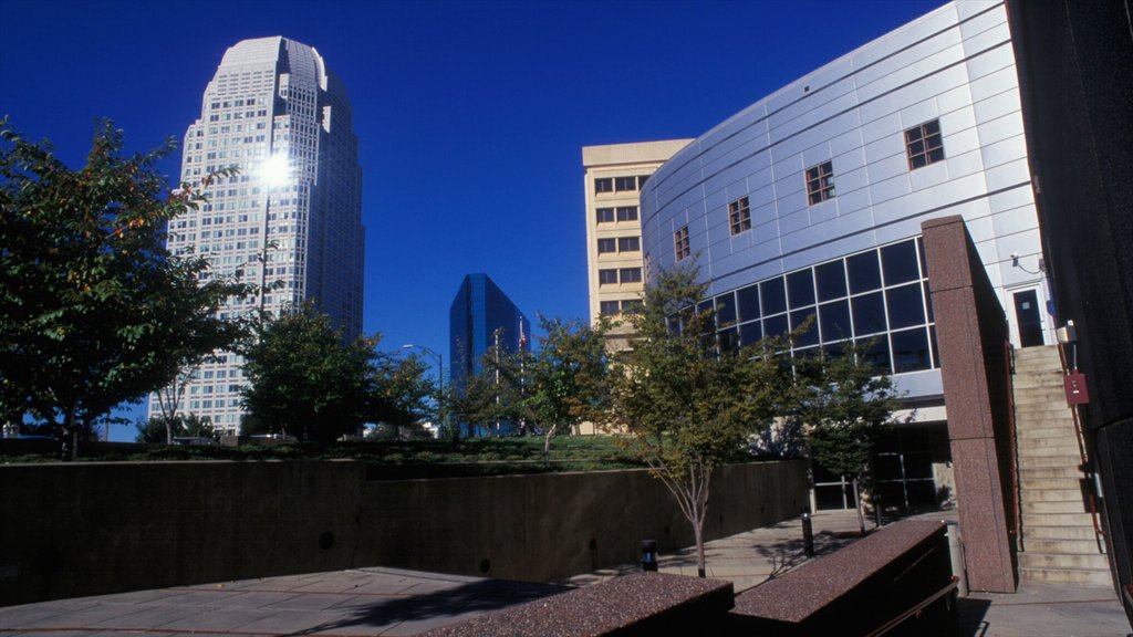 Winston - Salem showing a city and street scenes