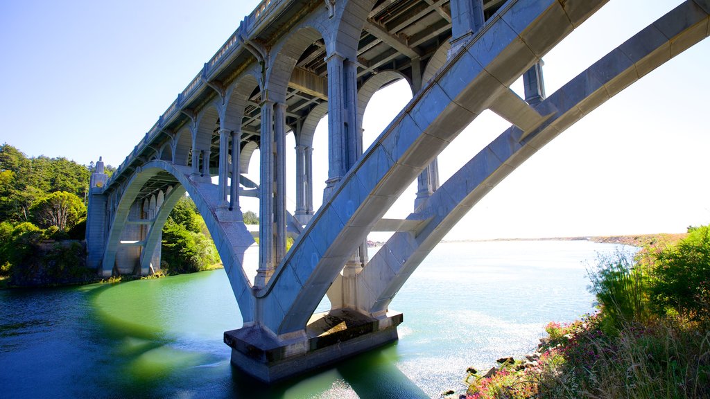 Puente Patterson mostrando un río o arroyo y un puente