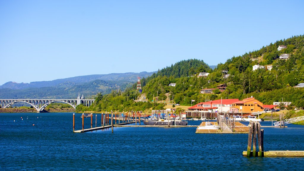 Gold Beach which includes a marina