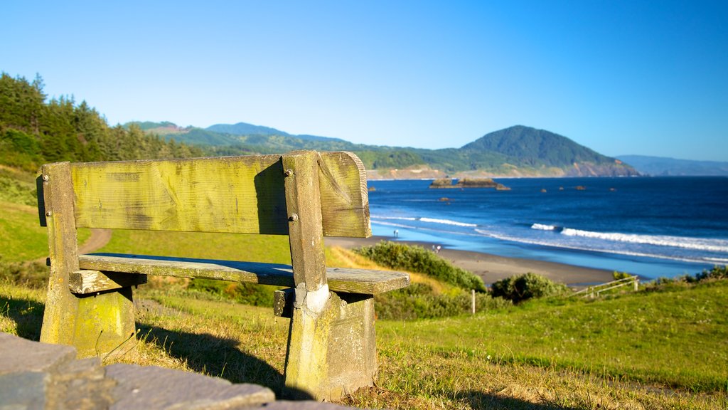 Port Orford mostrando paisagens litorâneas