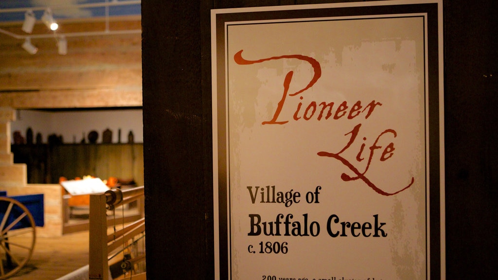 Buffalo featuring interior views and signage