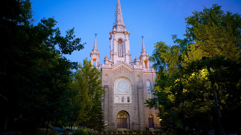 Sherbrooke caracterizando aspectos religiosos, arquitetura de patrimônio e uma igreja ou catedral