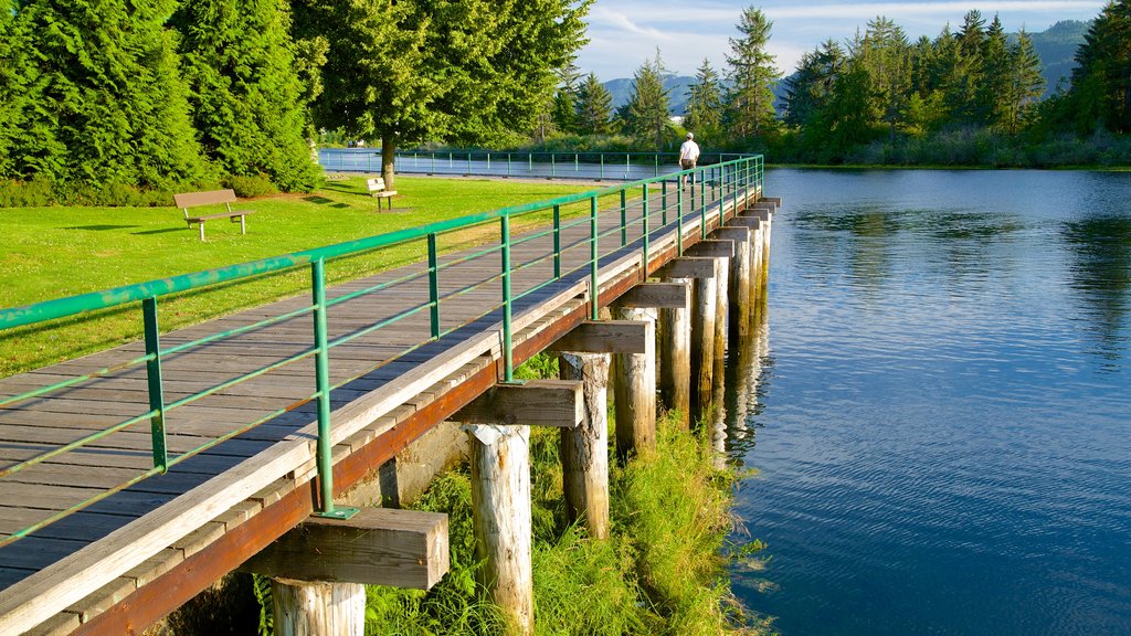 Port Alberni caracterizando um parque e um rio ou córrego