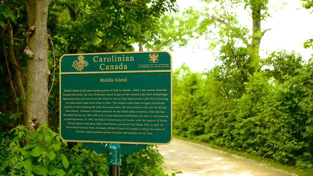 Point Pelee National Park featuring signage