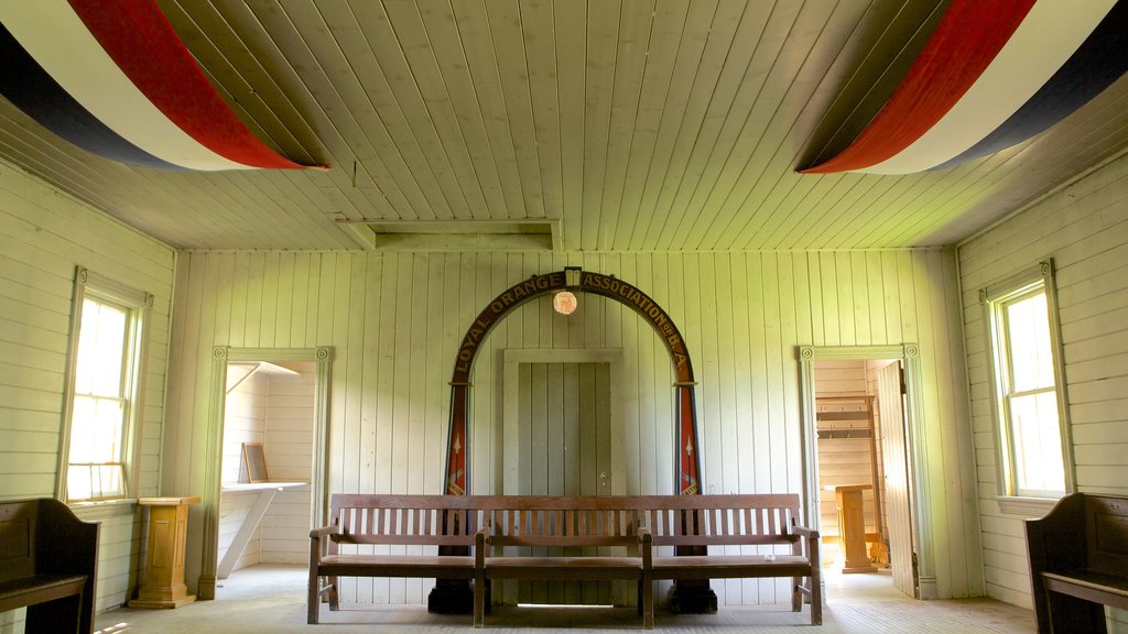 Fanshawe Pioneer Village showing interior views and heritage elements