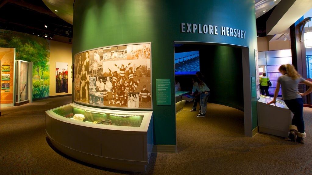 The Hershey Story Museum featuring interior views