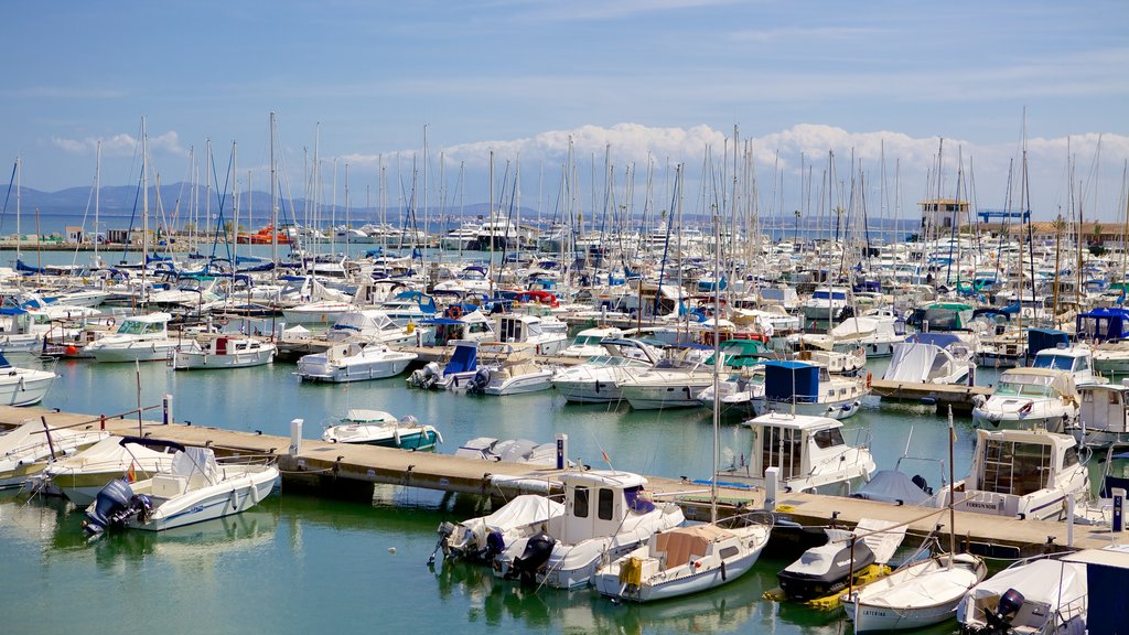 Alcudia showing a marina