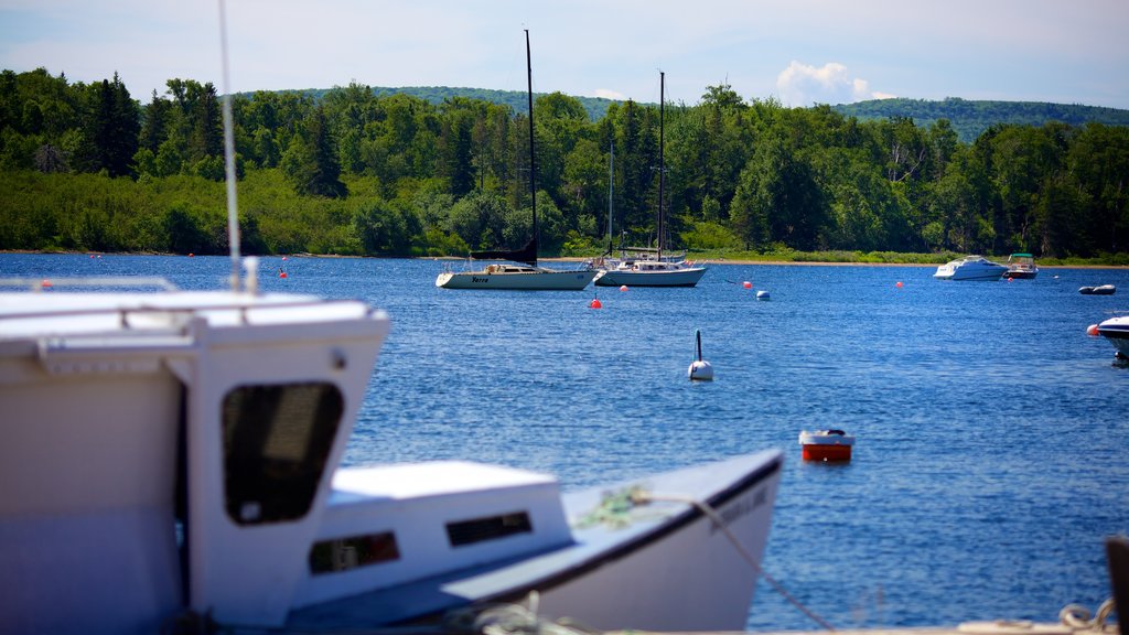 Baddeck que incluye una bahía o un puerto