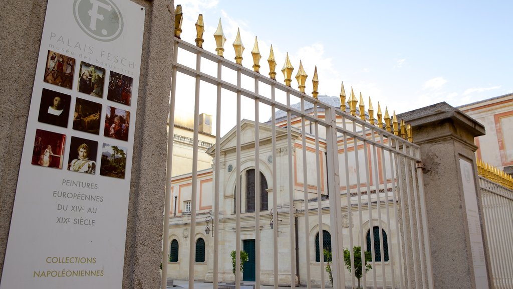 Musee Fesch showing heritage architecture and signage