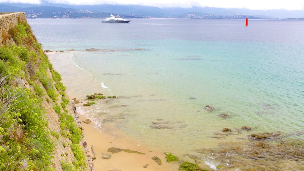 St. Francois Beach which includes a sandy beach and general coastal views