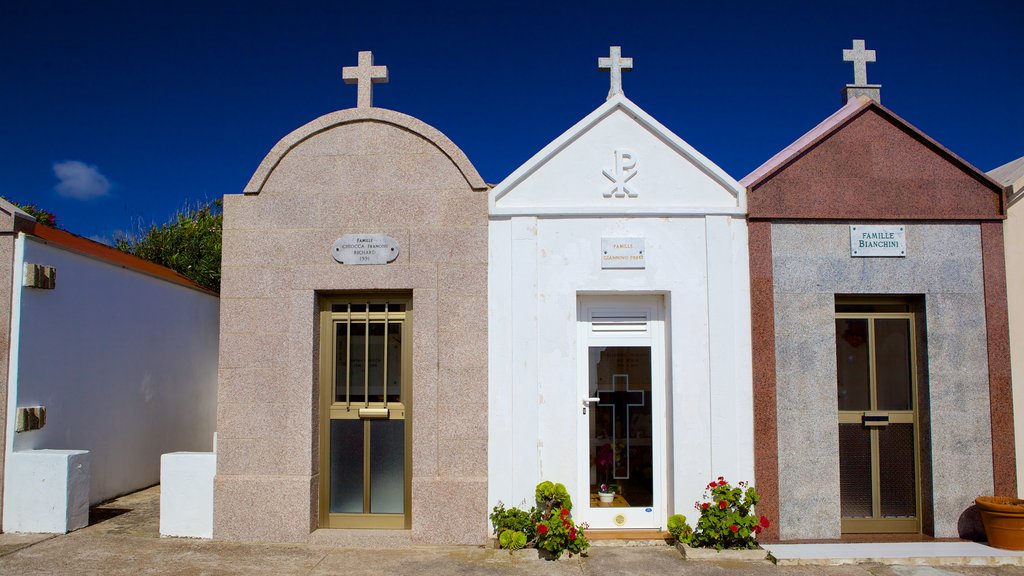 Cimetiere Marin showing a cemetery and street scenes