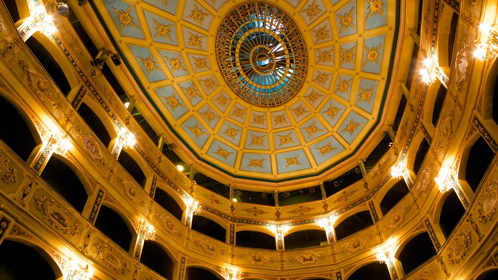 Manoel Theatre which includes heritage architecture, theatre scenes and interior views