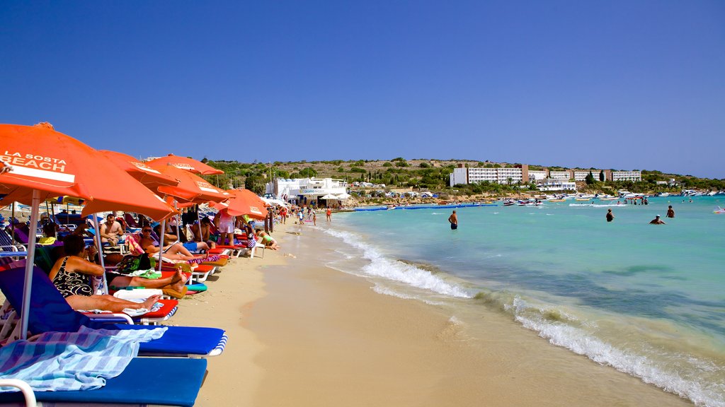 Mellieha Bay showing a sandy beach