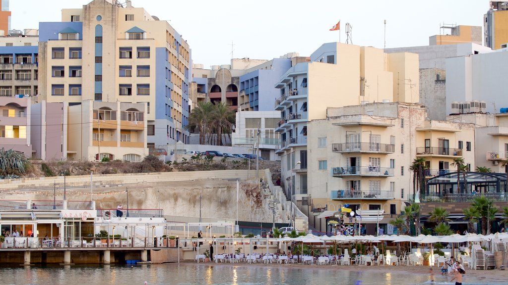 St George\'s Beach showing a coastal town