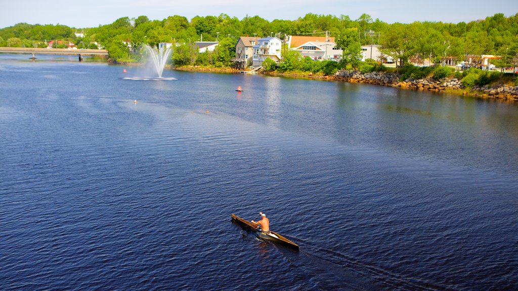 Bridgewater showing a lake or waterhole and kayaking or canoeing as well as an individual male