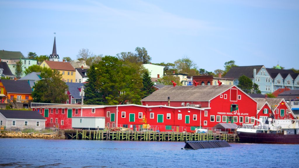 Lunenburg featuring general coastal views, heritage architecture and a coastal town