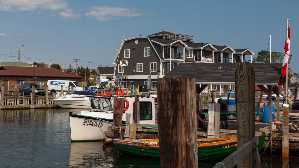 Fisherman\'s Cove showing a marina