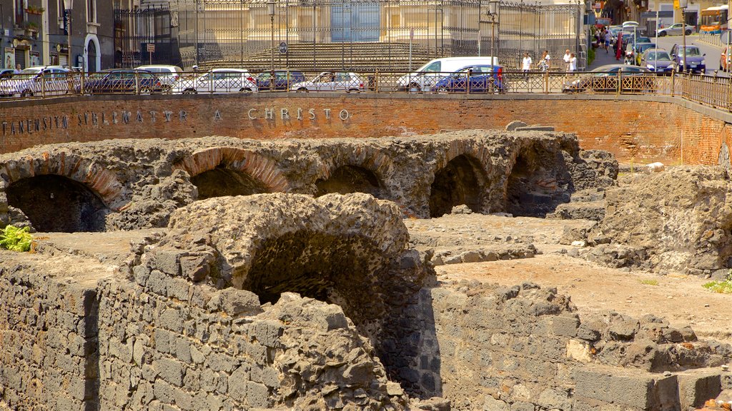 Roman Amphitheater showing a ruin