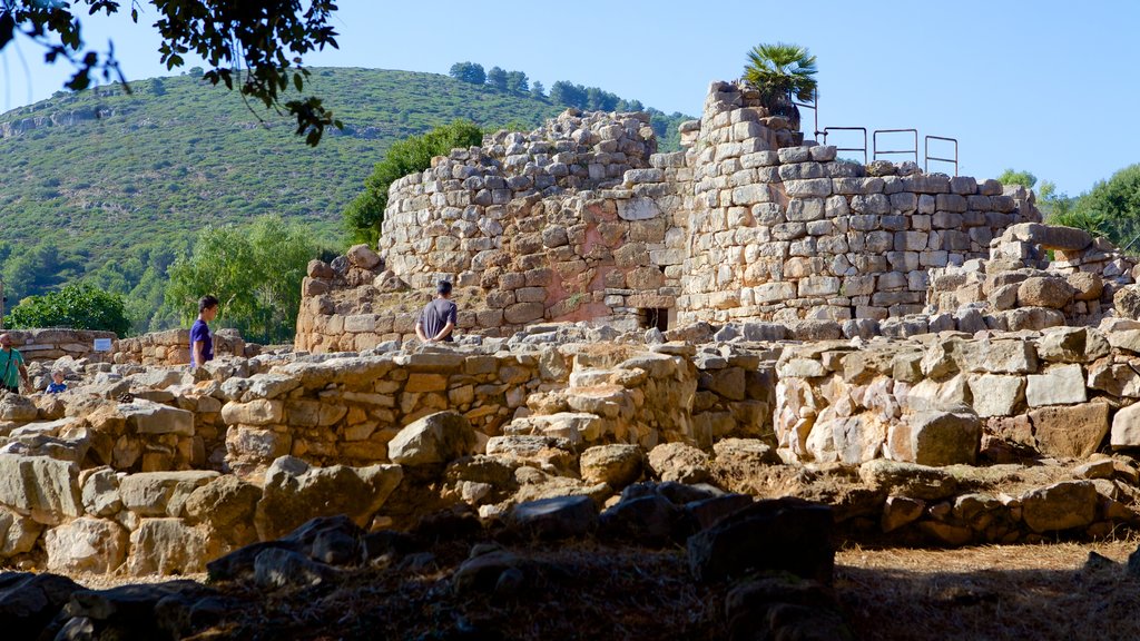 Nuraghe di Palmavera featuring building ruins and heritage architecture