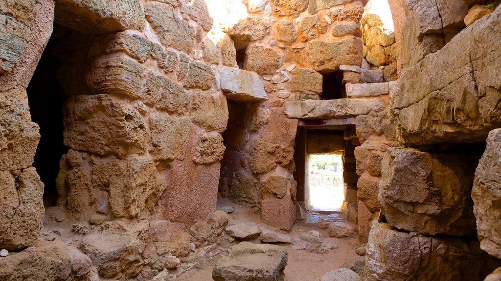 Nuraghe di Palmavera ofreciendo ruinas de un edificio