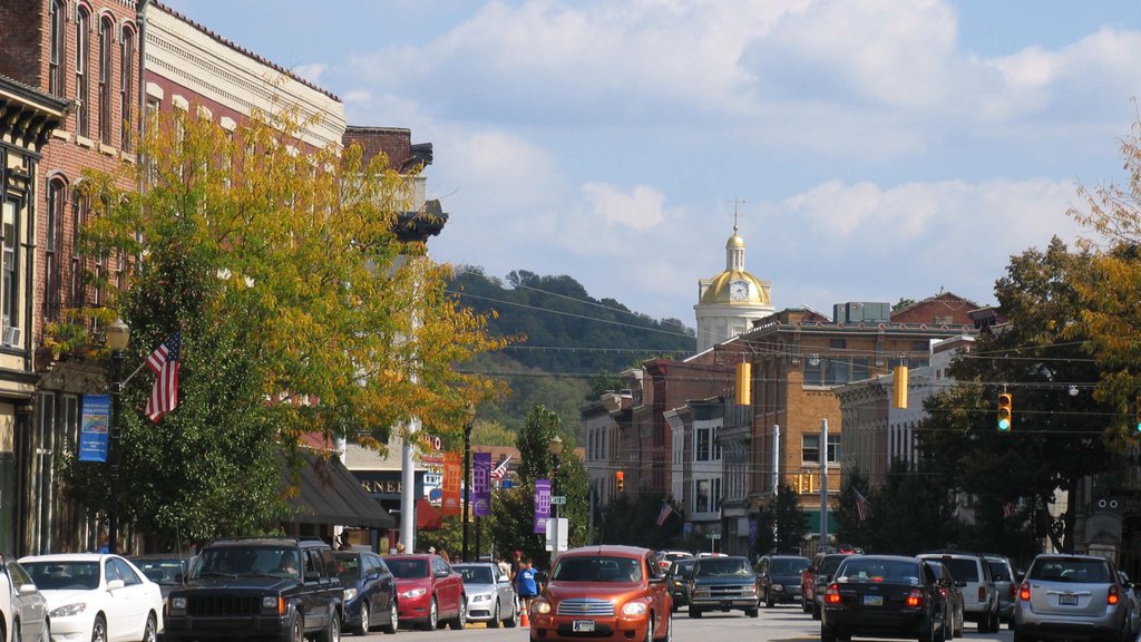 Madison showing a city and street scenes