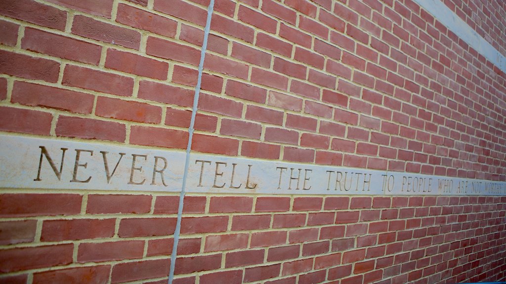 Mark Twain House which includes signage