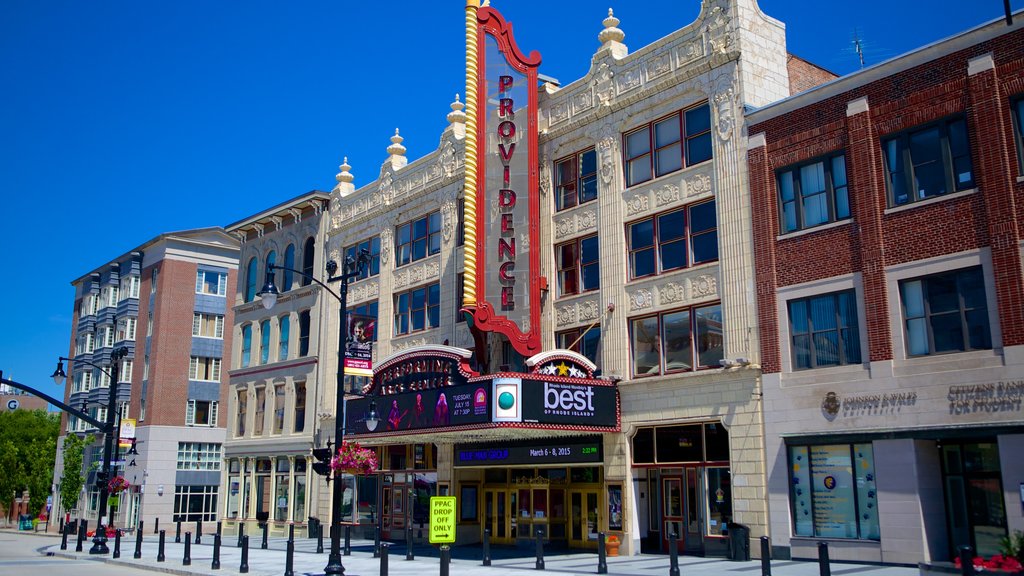 Providence Performing Arts Center showing street scenes