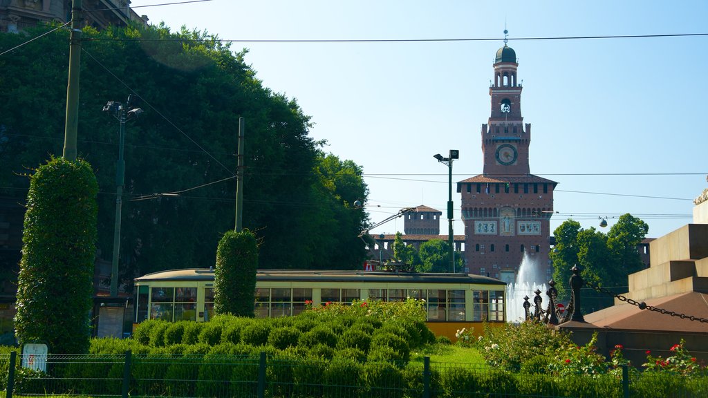 Castello Sforzesco featuring a garden