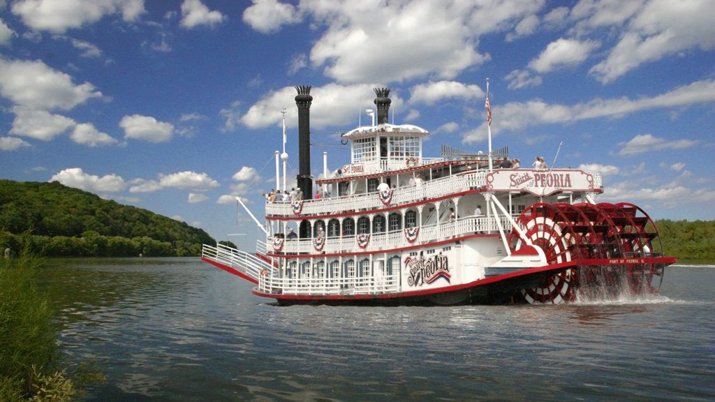 Peoria montrant ferry et rivière ou ruisseau