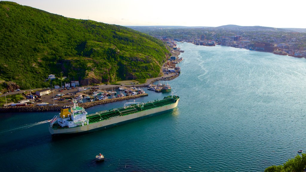 Signal Hill which includes a bay or harbour