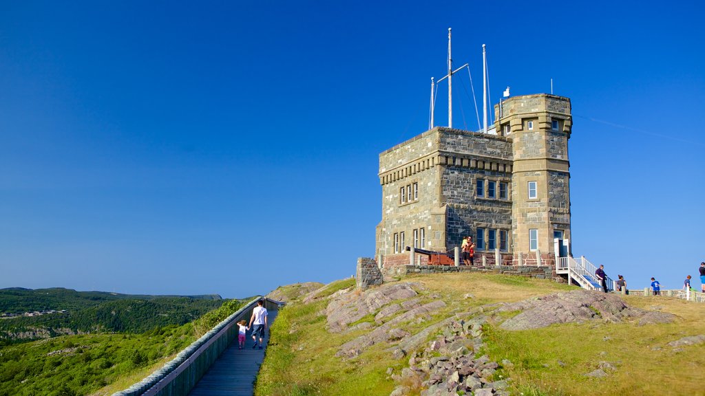 Cabot Tower which includes landscape views and heritage elements