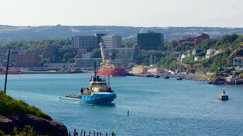 Fort Amherst featuring a city and a bay or harbour