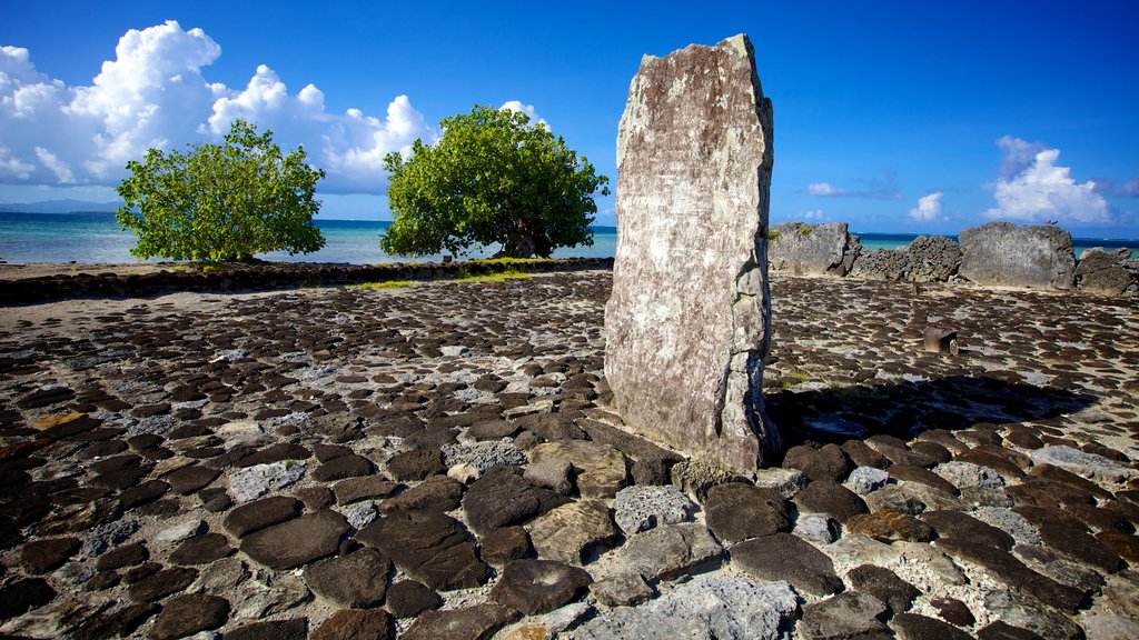 Marae Taputapuatea featuring general coastal views