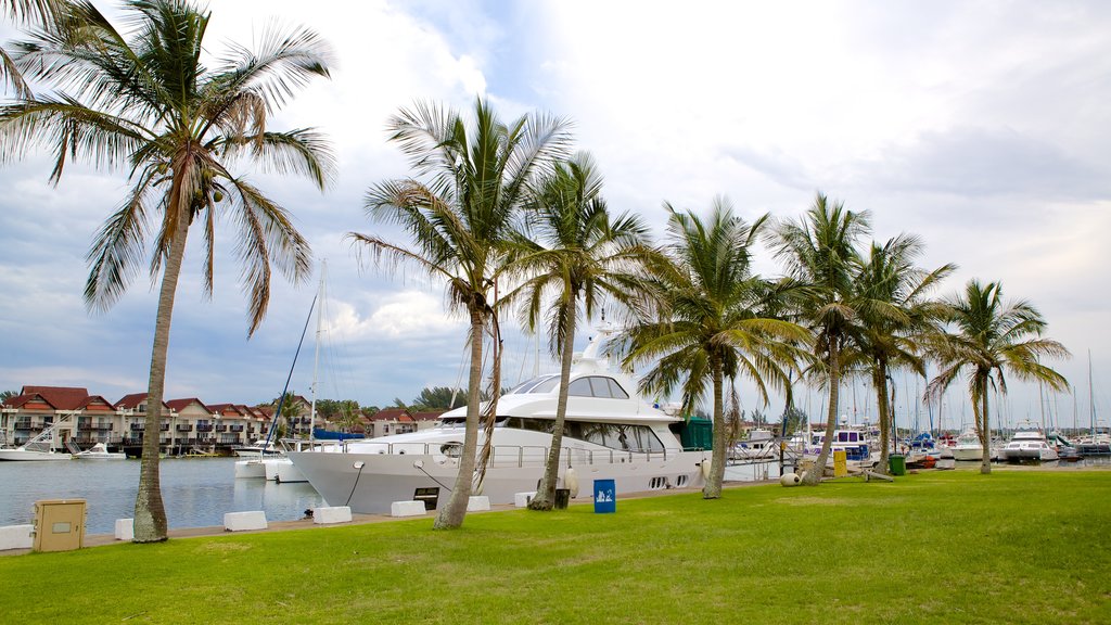 Richards Bay showing a park and a marina