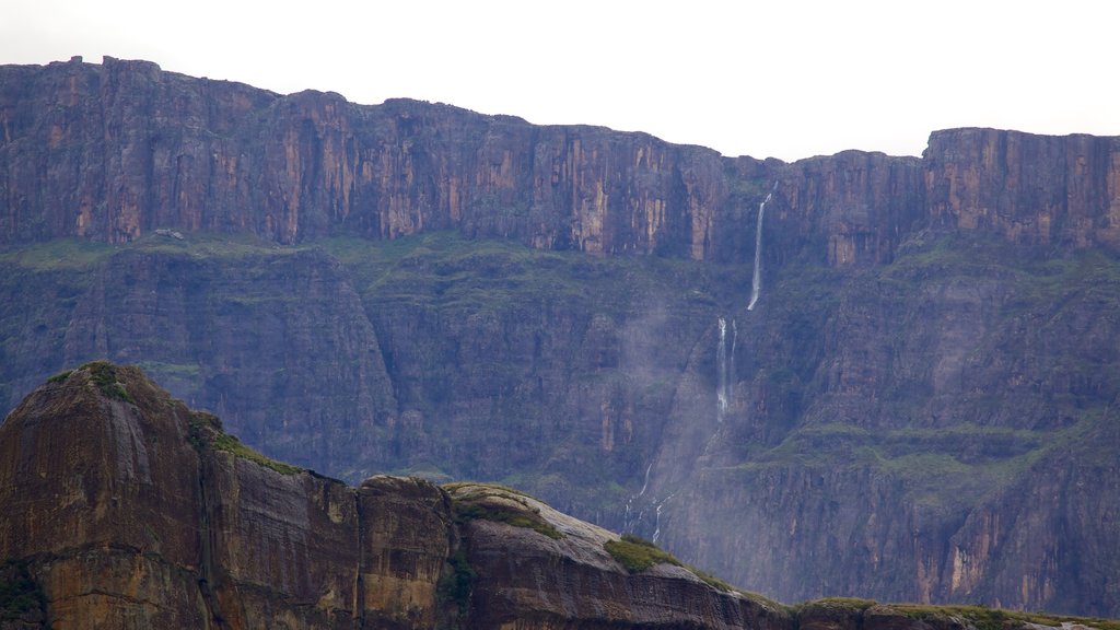 Drakensberg Mountains which includes a gorge or canyon, a cascade and mountains