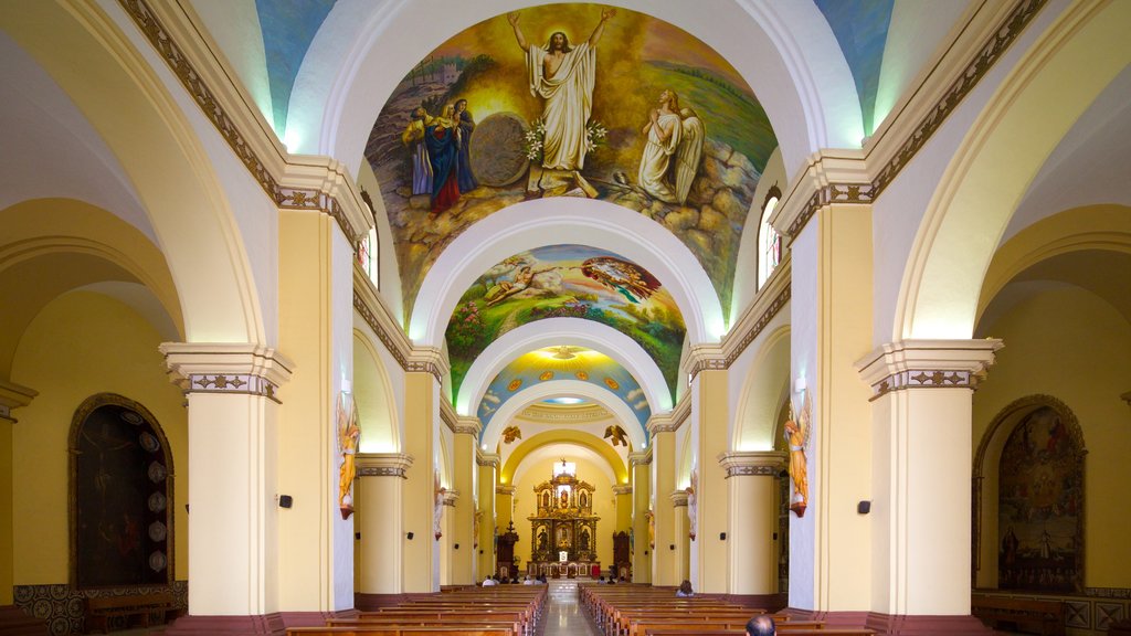 Trujillo Cathedral featuring interior views and a church or cathedral